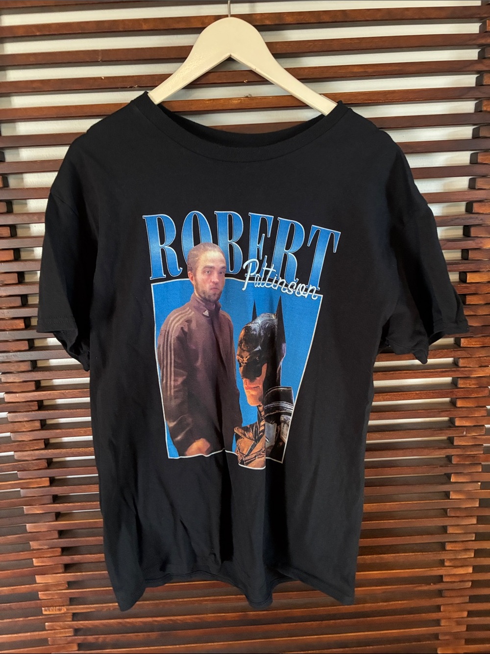 🎉NEW LISTING!🎉Robert Pattinson Black Graphic Short Sleeve Tee with Blue Print